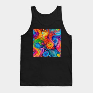 Swirly rainbows Tank Top